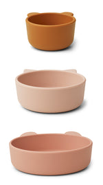 Load image into Gallery viewer, Liewood Eddie komplet treh posodic za hranjenje Roza-rjav