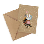 Load image into Gallery viewer, Little Otja Voščilnica Na sankališču